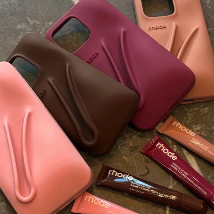 LipCase Silicone Phone Case with Lipstick Holder for iPhone