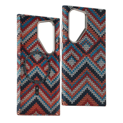 Cloud Pattern MagSafe Case for Samsung Galaxy Matte Carbon Hard Cover