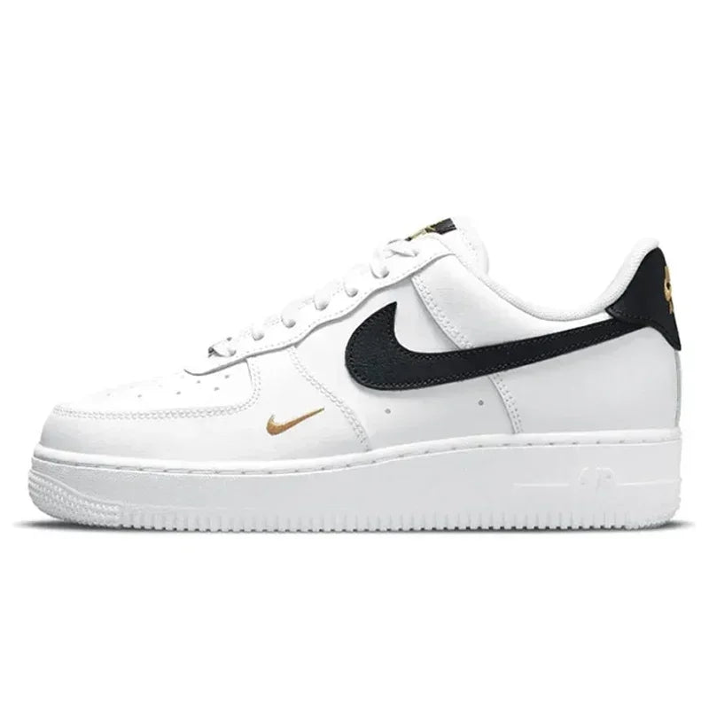 Nike Air Force 1 Low Skateboarding Shoes: Comfortable unisex sneakers available for both men and women. Classic white and black design for versatile style.