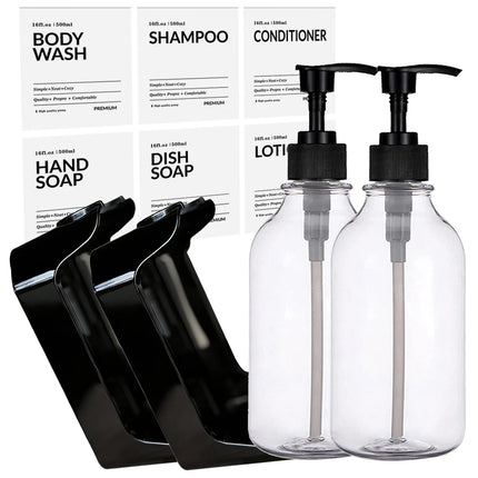 ClearWall 2/3 Chamber Shower Dispenser for Shampoo & Body Wash