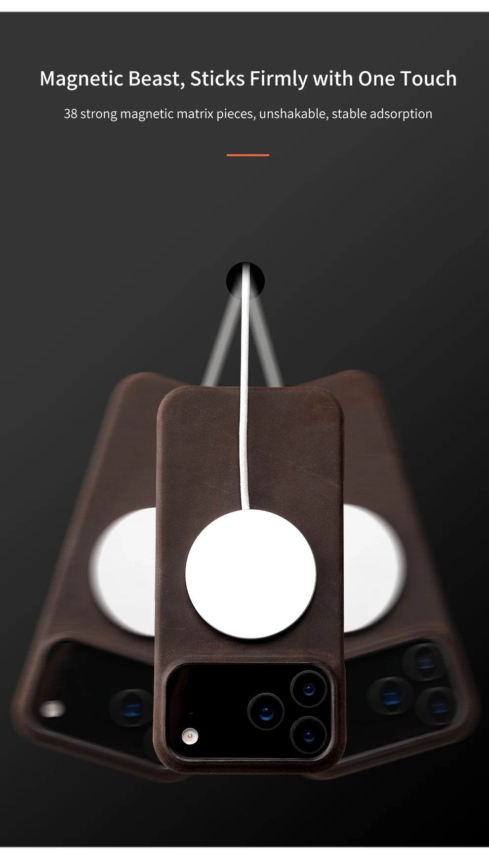 MagSafe Retro Luxury Genuine Pull-Up Leather Case for iPhone 15/16/17 Series (Pro/Pro Max/17 Air) – Magnetic Back Cover