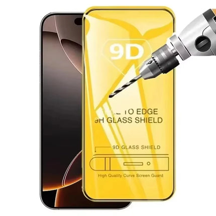 CrystalShield 9D Full Cover Tempered Glass for iPhone 17/16/15/14/13/12/11 Pro Max Screen Protector