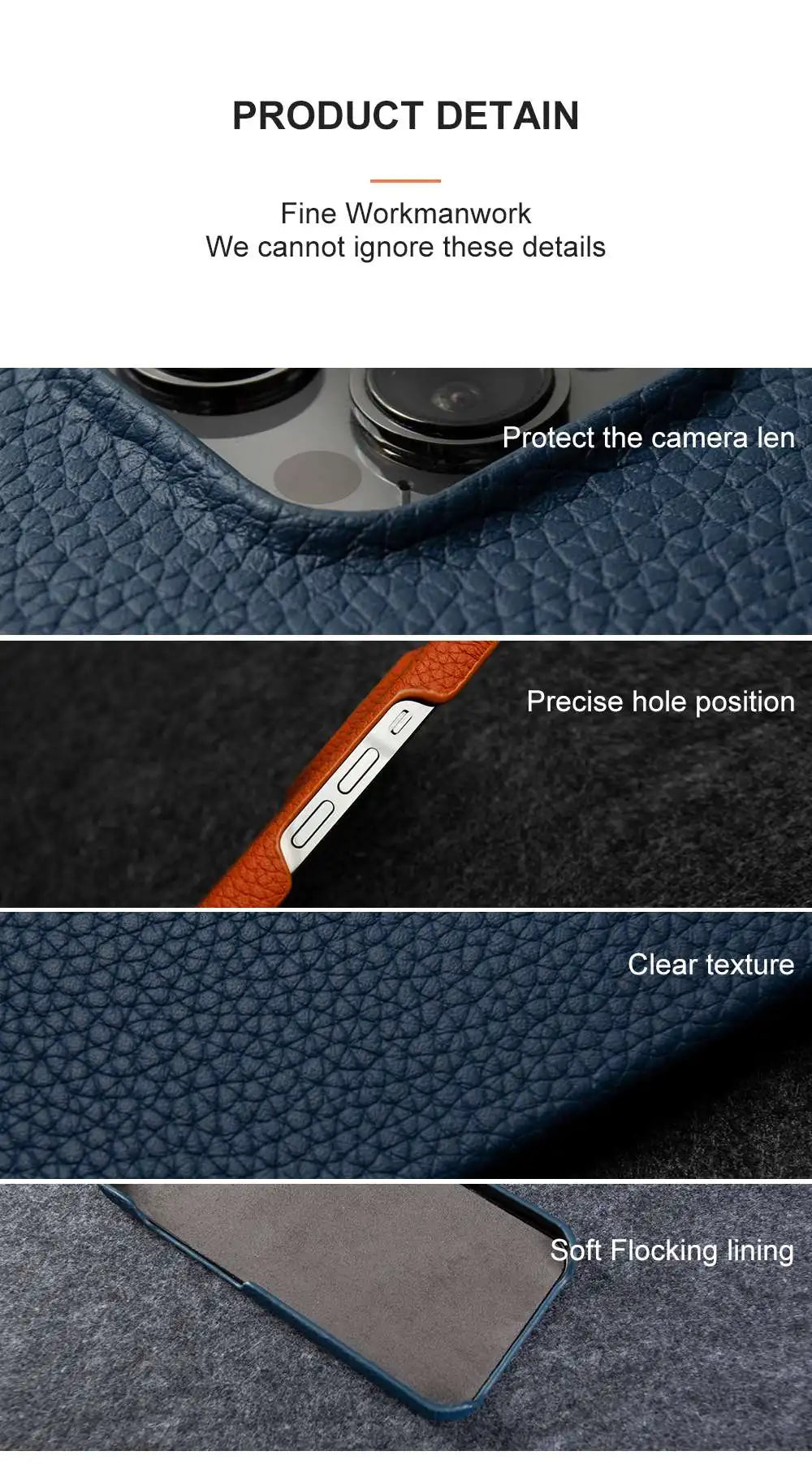 Luxury Genuine Leather Business Phone Case for iPhone 11/12/13/14/15 Pro Max.