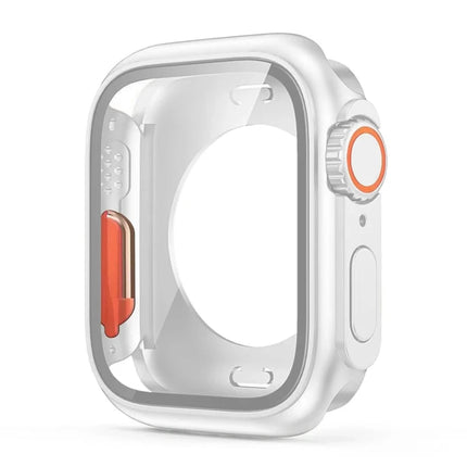 Apple Watch Series 9-4 PC bumper case with screen protector for 45/44/41/40mm models, lightweight and ultra-look by OKEYWOW.