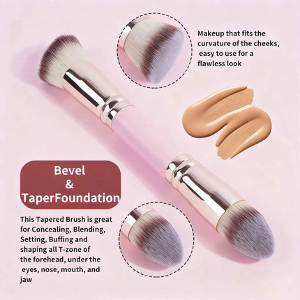 ProBlend 4-Piece Dual-Ended Face Makeup Brush Set with Box