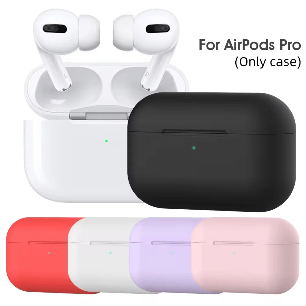 Soft Silicone Protective Case for AirPods Pro – Wireless Earphone Charging Cover