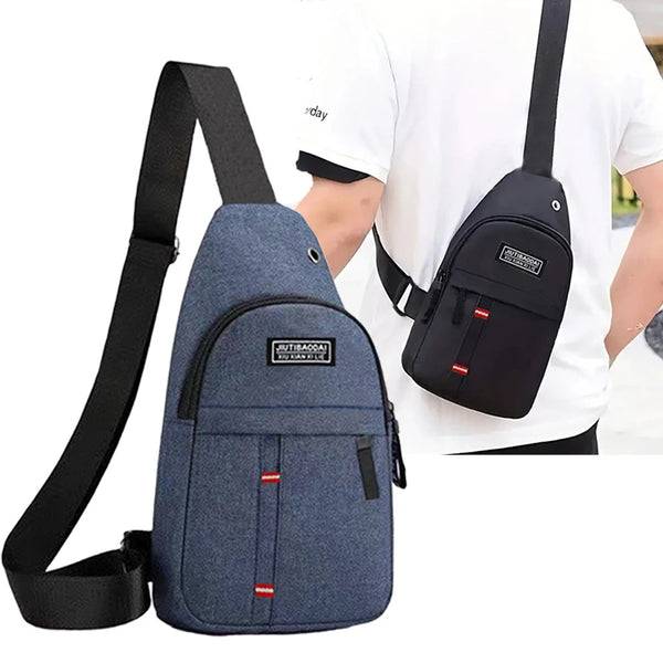 Unisex Adjustable Chest Rig Bag – Single-Shoulder Crossbody Oxford Fabric Chest Pack with Multiple Pockets for Men