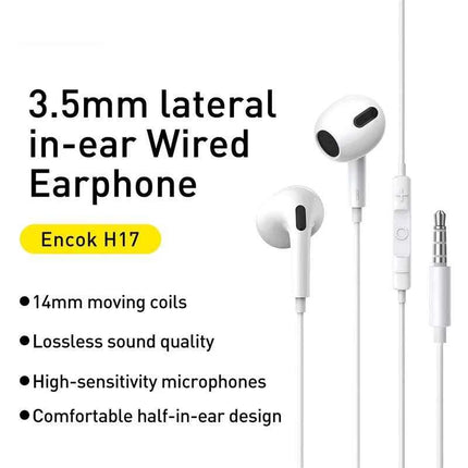 Baseus H17 3.5mm Wired Earphones with Mic In-Ear Headset for Sport