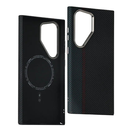 Cloud Pattern MagSafe Case for Samsung Galaxy Matte Carbon Hard Cover