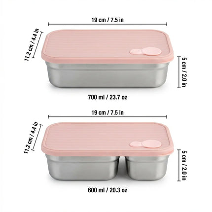 FreshSeal Stackable Stainless Steel Food Storage Container