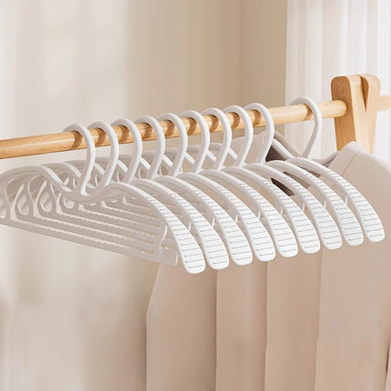 Set of OKEYWOW wide shoulder non-slip clothes hangers in various pack sizes, ideal for space-saving closet organization.