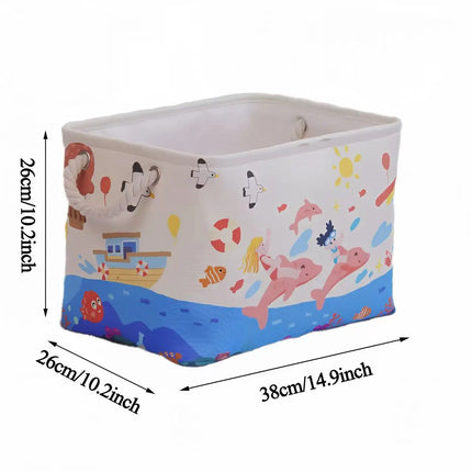 OKEYWOW multi-purpose storage basket for laundry, toys, clothes, socks, and books, featuring a durable fabric design.