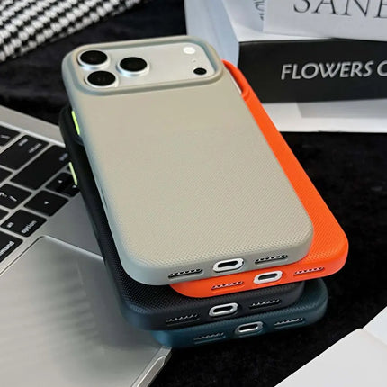Dot Matrix MagSafe Case for iPhone Color Block Anti-Slip Shockproof Cover