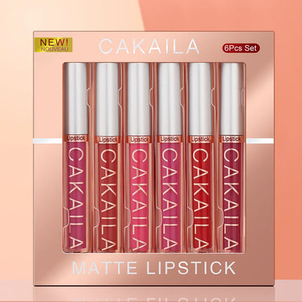 Velora Beauty 6pcs Lip Gloss Set Liquid Matte Velvet Waterproof Long Lasting Lipstick