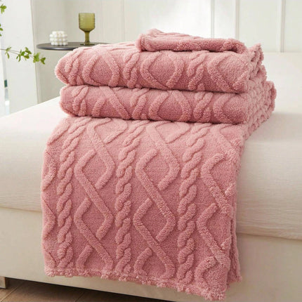 CloudSoft Coral Fleece Blanket Lightweight Sofa Bed Nap Throw Cover