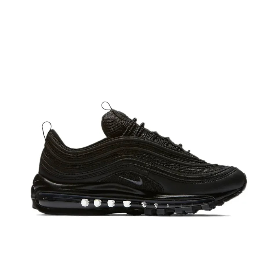 Nike Air Max 97 Running Shoes: White Retro Classic, Wear-Resistant Unisex Sneakers (921826-101)