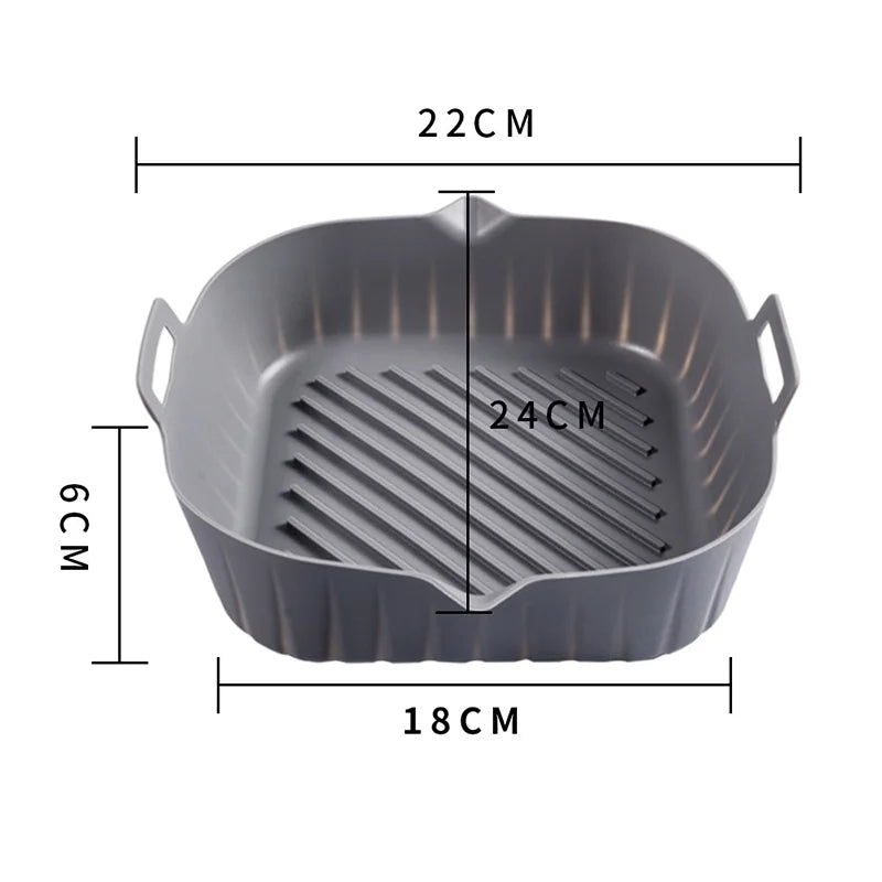 Silicone Air Fryer LINERS LINER: Reusable Non-Stick Liner for Oven Baking, Pizza, Grill Pan - Kitchen Accessory