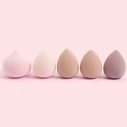 Velora Beauty 5pcs Makeup Sponge Blender Set Foundation Concealer Dry & Wet Cosmetic Puff