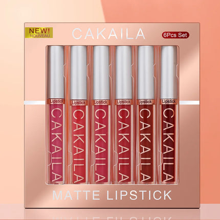 Velora Beauty 6pcs Lip Gloss Set Liquid Matte Velvet Waterproof Long Lasting Lipstick