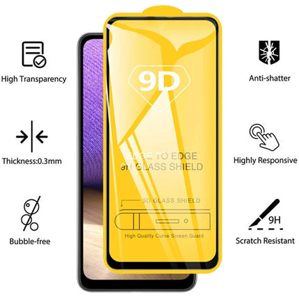 CrystalShield 9D Full Cover Tempered Glass for iPhone 17/16/15/14/13/12/11 Pro Max Screen Protector