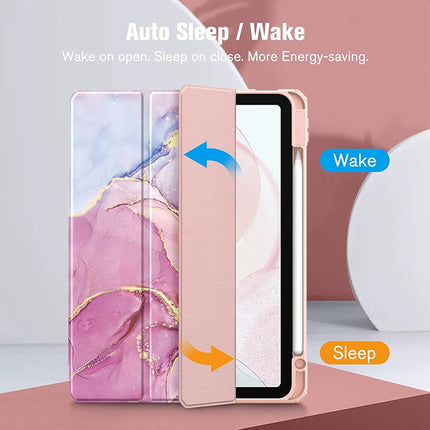 Smart PU iPad Case for Air 4/5/10th Gen/Pro 11/12.9/10.2/10.5 Transparent Cover