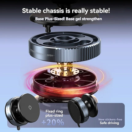 AutoGrip MagVac Car Phone Holder 360° Magnetic Suction Cup Mount Stand