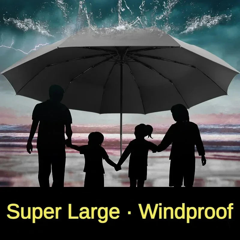 Windproof Strong Super Large Fully Automatic Folding Umbrella for Men Business Waterproof Sunproof Strong Shade Uv Big Umbrellas