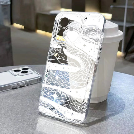 OKEYWOW iPhone star silicone shockproof case for iPhone 12 to 16 Pro Max, soft and durable cover with star design.
