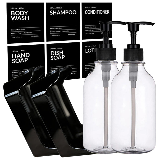 ClearWall 2/3 Chamber Shower Dispenser for Shampoo & Body Wash