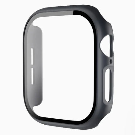 OKEYWOW Apple Watch tempered glass screen protector for Series 10-3 SE, fits 38-46mm models, provides durable screen protection.