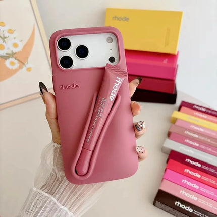 LipCase Silicone Phone Case with Lipstick Holder for iPhone