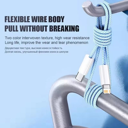 35W Fast Charging USB-C to Lightning Cable iPhone 14/13/12/11/X Quick Charge Braided 1m/2m - OKEYWOW