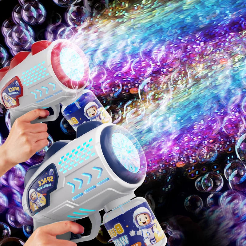 Astronaut Electric Bubble Gun: Kids' Toy Bubble Machine with Light, Automatic Soap Blower for Summer Outdoor Party Games - Children's Gift