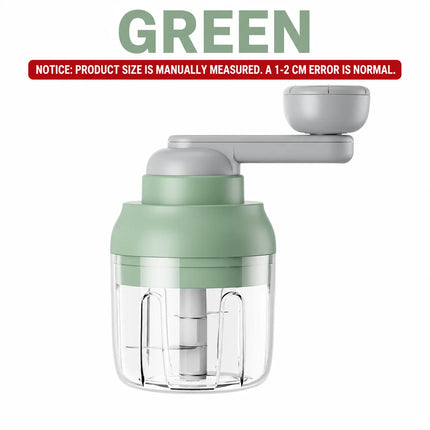 250ml Manual Food Chopper Hand Crank Vegetable & Garlic Processor