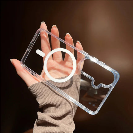 CrystalClear Magnetic Armor Case for Samsung Galaxy S26 Ultra / S26+ Transparent Shockproof Cover