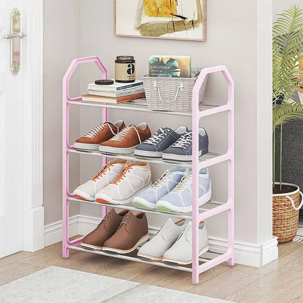 4-Tier Shoe Rack Assembly Storage Cabinet Multifunctional Space Saver Home Organizer