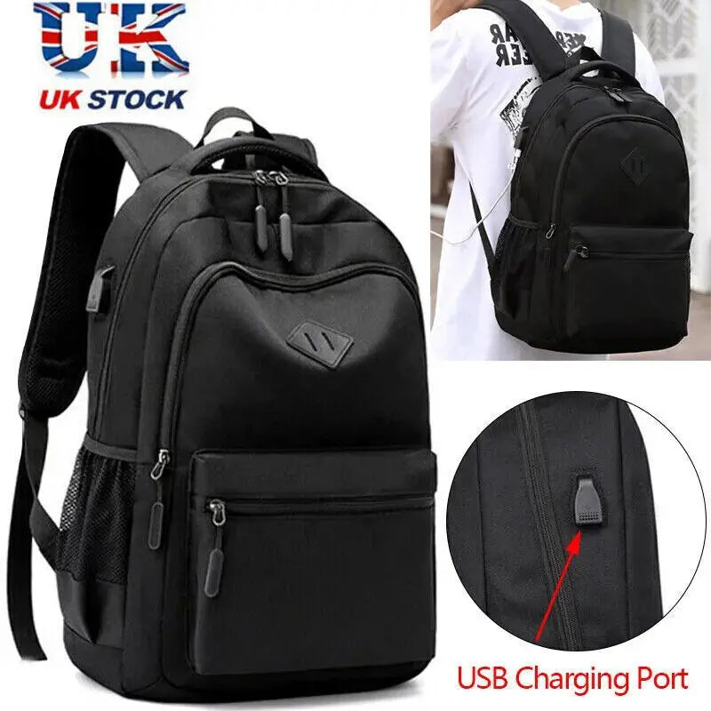 Men/Women Boys Laptop Backpack Waterproof Large Mens Rucksack Travel School Bag