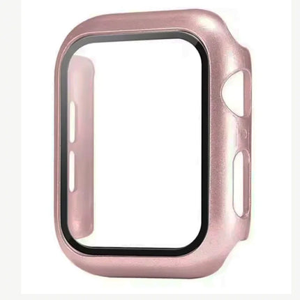 OKEYWOW Apple Watch tempered glass screen protector for Series 10-3 SE, fits 38mm to 46mm with clear protective coverage.