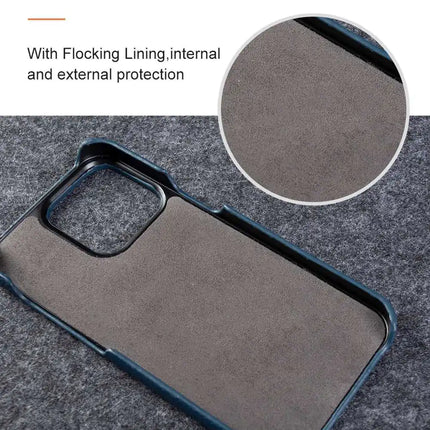 OkeyWOW genuine leather business case for iPhone 15/14/13/12/11 Pro Max, stylish and protective phone cover with a sleek design.