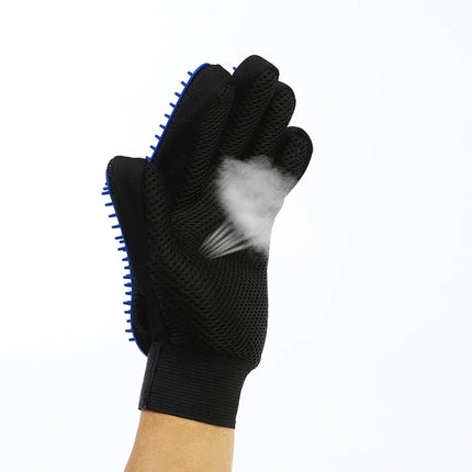 Pet Grooming Gloves Silicone Cat Dog Hair Removal Bath Brush Cleaning Tool