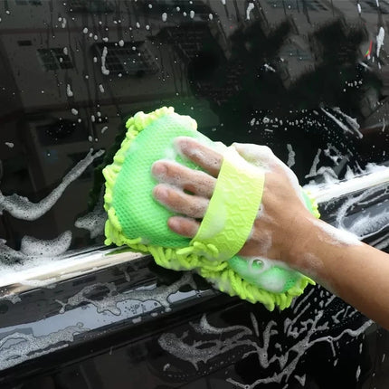 DriveSilk Car Care Kit Microfiber Wash Sponge Gloves Auto Detailing Cleaning Set