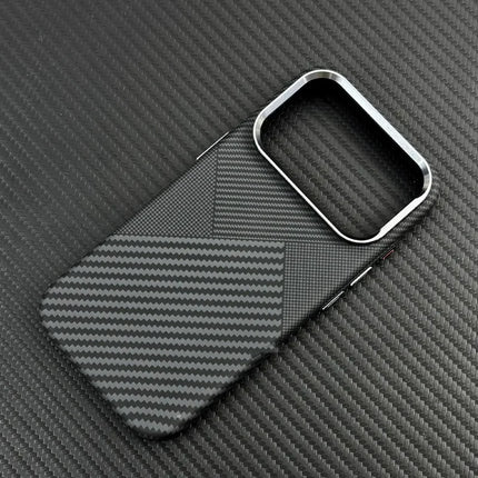 CarbonEdge MagSafe Armor Case for iPhone 17/17 Pro Max/16 Pro/15/14/13 Ultra Thin Alloy Lens Wireless Cover