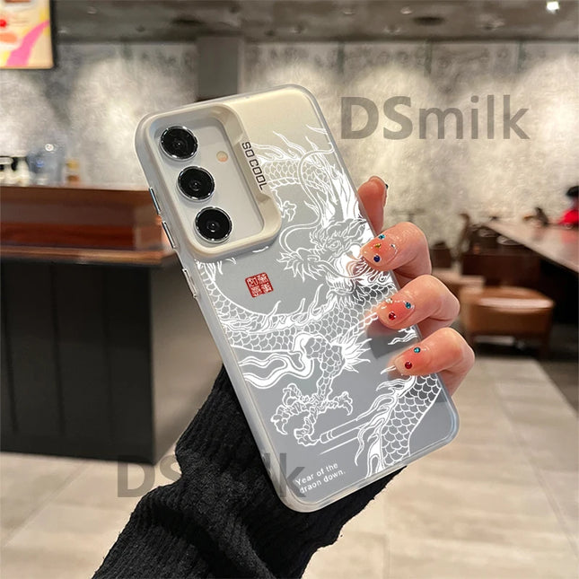 Samsung Galaxy phone case by OKEYWOW, ultra-thin laser design TPU shockproof cover for S21, S20 FE, S22, S23, S24, S25 models