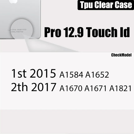 Clear iPad Case with Pencil Holder Pro 11 12.9 10.5 9.7 Mini 6 Air 5 4 TPU Cover