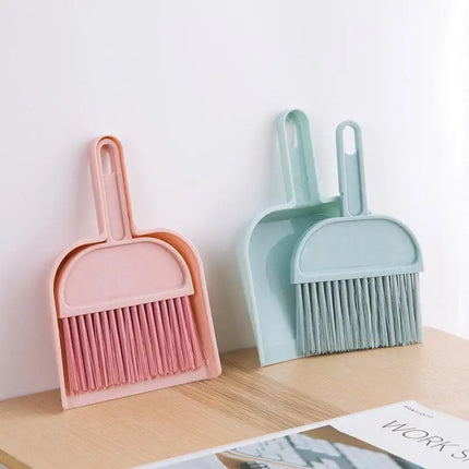 MiniClean Broom Dustpan Set Kids Desktop Pet Cleaning Compact Sweep Kit