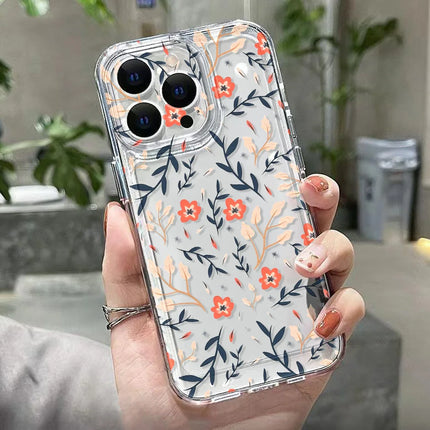 OKEYWOW flower iPhone case with soft clear shockproof cover for iPhone 11 to 17 models, featuring a floral design and transparent material.