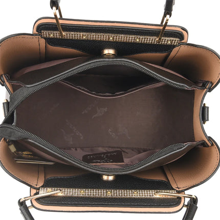 Women Leather Crossbody Bag 3-Layer Large Capacity Shoulder Tote Designer Messenger Bag