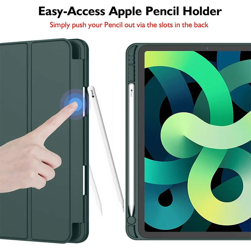 iPad Case with Pencil Holder for iPad Pro 12.9, 11, 10.5, 10.2, iPad Air (5th, 4th), 10th Generation, 10.9, iPad Air (1, 2, 6th), 9.7 (2017, 2018): Keep Your Device Secure with Convenient Pencil Storage