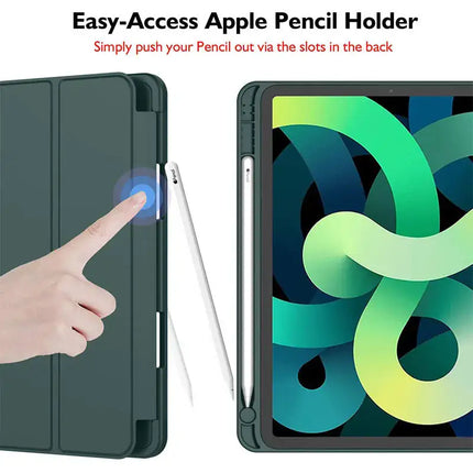 OkeyWOW iPad Pro and Air pencil holder case in protective cover, fits 12.9, 11, 10.5, 10.2, 9.7-inch models with stylus slot iPad Pro 12.9 11 10.5 10.2 Air 4/5 10th Gen 10.9 Pencil Holder Case 9.7 2017/2018 Protective Cover  ipad-case-with-pencil-holder-for-ipad-pro-12-9-11-10-5-10-2-ipad-air-5th-4th-10th-generation-10-9-ipad-air-1-2-6th-9-7-2017-2018-keep-your-device-secure-with-convenient-pencil-storage