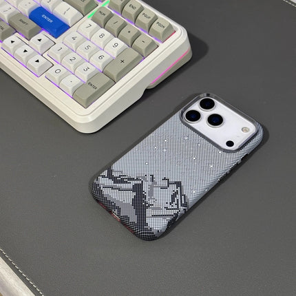 OKEYWOW iPhone 15 Pro Max magnetic snow mountain case with matte relief, hard PC, MagSafe compatibility, and camera lens protection.